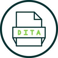 Dita-Dateiformat-Symbol vektor