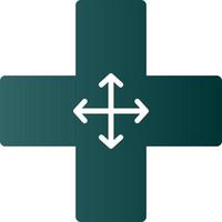 Vier-Wege-Kreuzungsvektor-Icon-Design vektor