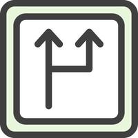 Straßenaufteilung, Vektor-Icon-Design vektor