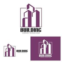home design logo, gebäudelogo, immobilien- und bauunternehmensikone vektor