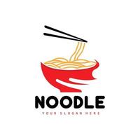 Nudel-Logo, Ramen-Vektor, chinesisches Essen, Markendesign von Fast-Food-Restaurants, Produktmarke, Café, Firmenlogo vektor