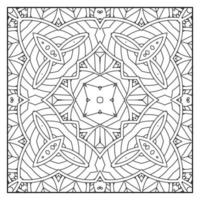 Mandala zum Ausmalen für Erwachsene. Mandala-Hintergrund. Mandala-Muster zum Ausmalen. hand gezeichneter mandalamusterhintergrund. Vektorschwarzweiss-Malseite für Malbuch. vektor