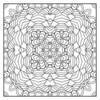 Mandala zum Ausmalen für Erwachsene. Mandala-Hintergrund. Mandala-Muster zum Ausmalen. hand gezeichneter mandalamusterhintergrund. Vektor-Schwarz-Weiß-Malseite für Malbuch. vektor