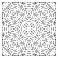 Mandala zum Ausmalen für Erwachsene. Mandala-Hintergrund. Mandala-Muster zum Ausmalen. hand gezeichneter mandalamusterhintergrund. Vektor-Schwarz-Weiß-Malseite für Malbuch. vektor