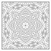 Mandala zum Ausmalen für Erwachsene. Mandala-Hintergrund. Mandala-Muster zum Ausmalen. hand gezeichneter mandalamusterhintergrund. Vektor-Schwarz-Weiß-Malseite für Malbuch. vektor