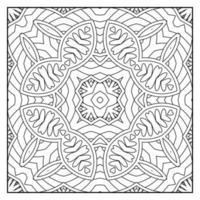 Mandala zum Ausmalen für Erwachsene. Mandala-Hintergrund. Mandala-Muster zum Ausmalen. hand gezeichneter mandalamusterhintergrund. Vektor-Schwarz-Weiß-Malseite für Malbuch. vektor