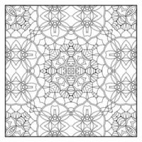 Mandala zum Ausmalen für Erwachsene. Mandala-Hintergrund. Mandala-Muster zum Ausmalen. hand gezeichneter mandalamusterhintergrund. Vektor-Schwarz-Weiß-Malseite für Malbuch. vektor