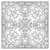 Mandala zum Ausmalen für Erwachsene. Mandala-Hintergrund. Mandala-Muster zum Ausmalen. hand gezeichneter mandalamusterhintergrund. Vektor-Schwarz-Weiß-Malseite für Malbuch. vektor