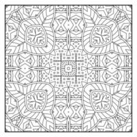 Mandala zum Ausmalen für Erwachsene. Mandala-Hintergrund. Mandala-Muster zum Ausmalen. hand gezeichneter mandalamusterhintergrund. Vektor-Schwarz-Weiß-Malseite für Malbuch. vektor