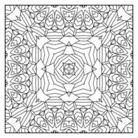 Mandala zum Ausmalen für Erwachsene. Mandala-Hintergrund. Mandala-Muster zum Ausmalen. hand gezeichneter mandalamusterhintergrund. Vektor-Schwarz-Weiß-Malseite für Malbuch. vektor