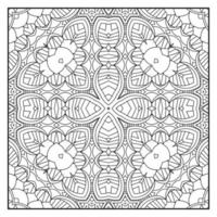 Mandala zum Ausmalen für Erwachsene. Mandala-Hintergrund. Mandala-Muster zum Ausmalen. hand gezeichneter mandalamusterhintergrund. Vektor-Schwarz-Weiß-Malseite für Malbuch. vektor