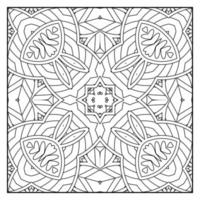 Mandala zum Ausmalen für Erwachsene. Mandala-Hintergrund. Mandala-Muster zum Ausmalen. hand gezeichneter mandalamusterhintergrund. Vektor-Schwarz-Weiß-Malseite für Malbuch. vektor