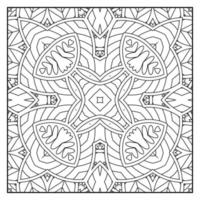 Mandala zum Ausmalen für Erwachsene. Mandala-Hintergrund. Mandala-Muster zum Ausmalen. hand gezeichneter mandalamusterhintergrund. Vektor-Schwarz-Weiß-Malseite für Malbuch. vektor