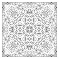 Mandala zum Ausmalen für Erwachsene. Mandala-Hintergrund. Mandala-Muster zum Ausmalen. hand gezeichneter mandalamusterhintergrund. Vektor-Schwarz-Weiß-Malseite für Malbuch. vektor