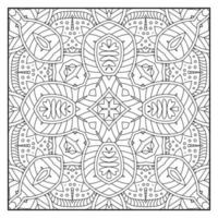 Mandala zum Ausmalen für Erwachsene. Mandala-Hintergrund. Mandala-Muster zum Ausmalen. hand gezeichneter mandalamusterhintergrund. Vektor-Schwarz-Weiß-Malseite für Malbuch. vektor