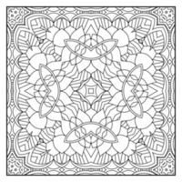 Mandala zum Ausmalen für Erwachsene. Mandala-Hintergrund. Mandala-Muster zum Ausmalen. hand gezeichneter mandalamusterhintergrund. Vektor-Schwarz-Weiß-Malseite für Malbuch. vektor