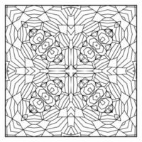 Mandala zum Ausmalen für Erwachsene. Mandala-Hintergrund. Mandala-Muster zum Ausmalen. hand gezeichneter mandalamusterhintergrund. Vektor-Schwarz-Weiß-Malseite für Malbuch. vektor