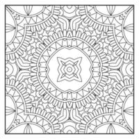 Mandala zum Ausmalen für Erwachsene. Mandala-Hintergrund. Mandala-Muster zum Ausmalen. hand gezeichneter mandalamusterhintergrund. Vektor-Schwarz-Weiß-Malseite für Malbuch. vektor