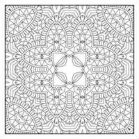 Mandala zum Ausmalen für Erwachsene. Mandala-Hintergrund. Mandala-Muster zum Ausmalen. hand gezeichneter mandalamusterhintergrund. Vektor-Schwarz-Weiß-Malseite für Malbuch. vektor