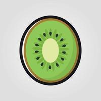 kiwi frukt social media emoji. modern enkel vektor för webb webbplats eller mobil app adobe illustratör konstverk