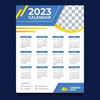 Vorlage für den Unternehmenskalender 2023 vektor