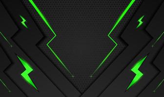abstrakter dunkelgrüner futuristischer Gaming-Hintergrund mit Sechseckmuster, dunkelgrüner geometrischer Hintergrund für Banner oder Offline-Stream, Gaming-Hintergrundvorlage vektor