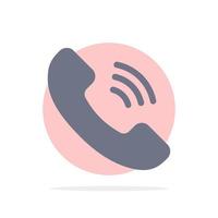 Anruf Kommunikation Telefon abstrakte Kreis Hintergrund flache Farbe Symbol vektor