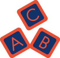 ABC-Block kreatives Icon-Design vektor