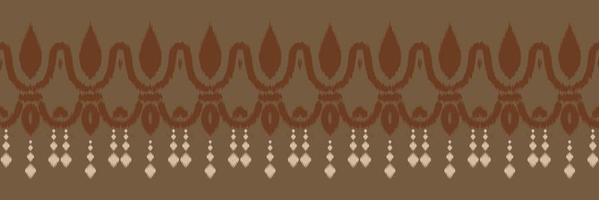Ethno-Ikat-Vektor Batik Textil nahtloses Muster digitales Vektordesign für den Druck Saree Kurti Borneo Stoffrand Pinselsymbole Farbfelder stilvoll vektor