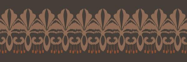 ikat-grenze stammes-afrikanisches nahtloses muster. ethnische geometrische batik ikkat digitaler vektor textildesign für drucke stoff saree mughal pinsel symbol schwaden textur kurti kurtis kurtas