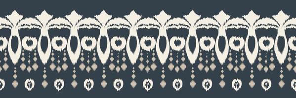 ikat gräns stam- korsa sömlös mönster. etnisk geometrisk ikkat batik digital vektor textil- design för grafik tyg saree mughal borsta symbol strängar textur kurti kurtis kurtas