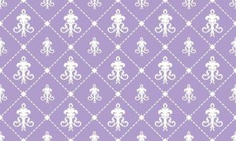 Pastell Damast Fleur de Lis Muster Blätter Vektor nahtlose Hintergrundbild