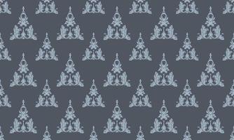 Damast Fleur de Lis Muster Vektor nahtlose Hintergrundbild Fleur de Lis Muster digitales Texturdesign für den Druck bedruckbare Stoff-Saree-Grenze.