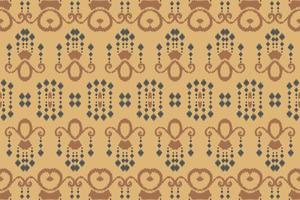 ethnischer ikat-hintergrund batik textil nahtloses muster digitales vektordesign für druck saree kurti borneo stoff grenze pinsel symbole muster designer vektor