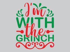 Grinch-T-Shirt-Design-Datei vektor