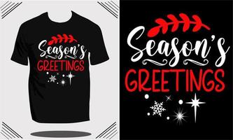 Weihnachts-T-Shirt-Design oder Weihnachtsvektor und Weihnachtstypografie-T-Shirt-Design vektor