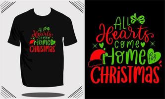Weihnachts-T-Shirt-Design oder Weihnachtsvektor und Weihnachtstypografie-T-Shirt-Design vektor