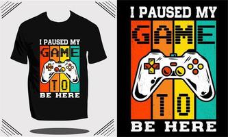 Druckfertiges Gaming-T-Shirt-Design oder Vektor