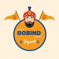 glücklicher guru gobind singh jayanti vektor