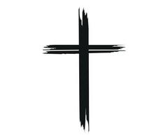 Religion christliches Kreuz handgezeichnete Symbolvektorillustration isoliert vektor
