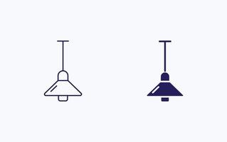 Symbol für hängende Lichtillustration vektor