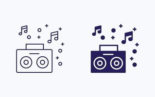 radio musik illustration ikon vektor