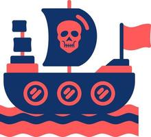 Piratenschiff kreatives Icon-Design vektor