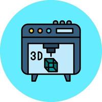 3D-Drucker kreatives Icon-Design vektor