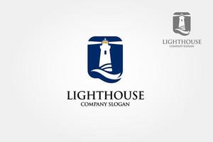 Leuchtturm-Vektor-Logo-Vorlage. Ein sauberes, einfaches, scharfes und professionelles Logo, geeignet für Beratungsunternehmen, IT-Unternehmen, Unternehmen usw. vektor