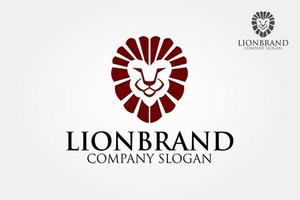 Löwengesicht Logo-Emblem-Vorlage für Unternehmen. dieses Logo-Design für alle kreativen Unternehmen. Vektor-Logo-Illustration. vektor