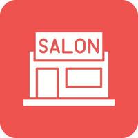 Saloon Glyphe Hintergrundsymbol mit runder Ecke vektor