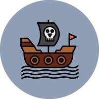 Piratenschiff kreatives Icon-Design vektor