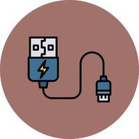 USB-Kabel kreatives Icon-Design vektor