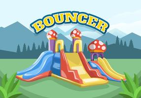 Colorfull Bouncer für Kinder Vektor-Illustration vektor